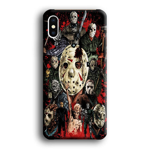 Jason Voorhees Friday the 13th iPhone X Case-Plastic / Full Wrap (3D Case)-Xtracase