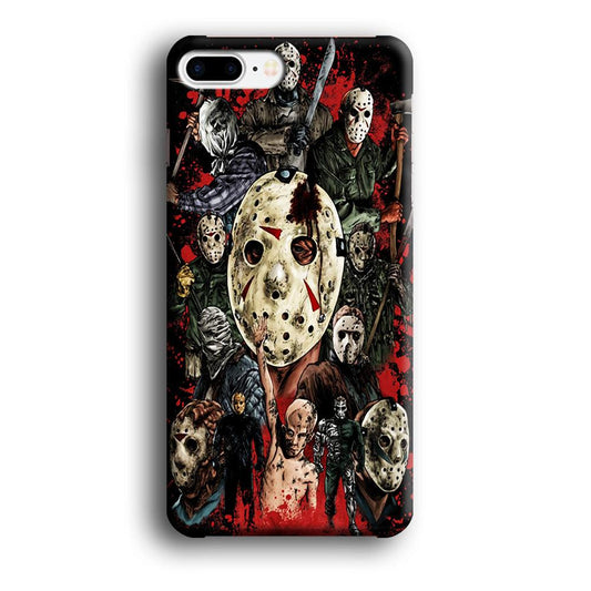 Jason Voorhees Friday the 13th iPhone 8 Plus Case-Plastic / Full Wrap (3D Case)-Xtracase