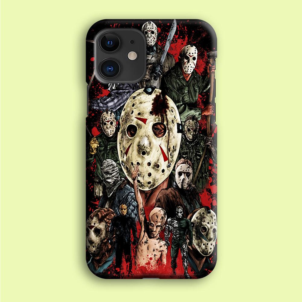 Jason Voorhees Friday the 13th iPhone 12 Case-Plastic / Full Wrap (3D Case)-Xtracase