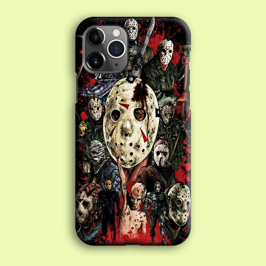 Jason Voorhees Friday the 13th iPhone 12 Pro Case-Plastic / Full Wrap (3D Case)-Xtracase