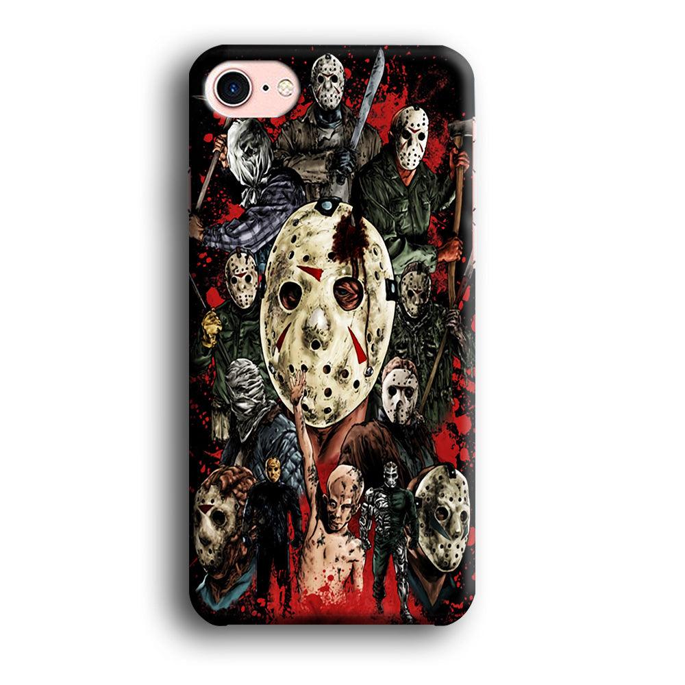 Jason Voorhees Friday the 13th iPhone 7 Case-Plastic / Full Wrap (3D Case)-Xtracase