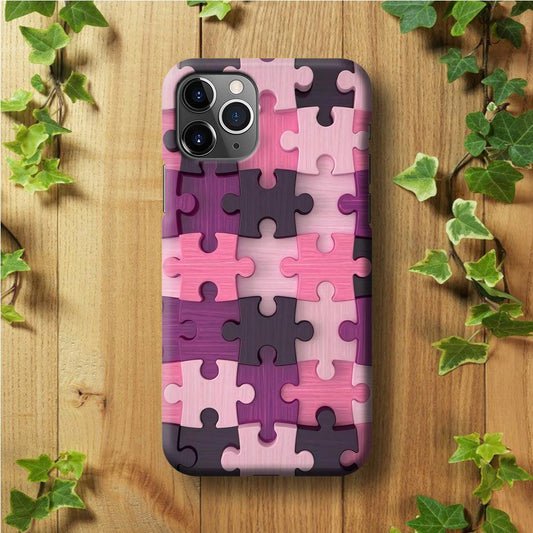 Jigsaw Puzzle Pattern iPhone 11 Pro Case-Plastic / Full Wrap (3D Case)-Xtracase