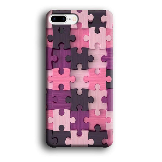Jigsaw Puzzle Pattern iPhone 7 Plus Case-Plastic / Full Wrap (3D Case)-Xtracase