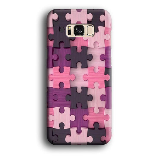 Jigsaw Puzzle Pattern Samsung Galaxy S8 Case-Plastic / Full Wrap (3D Case)-Xtracase