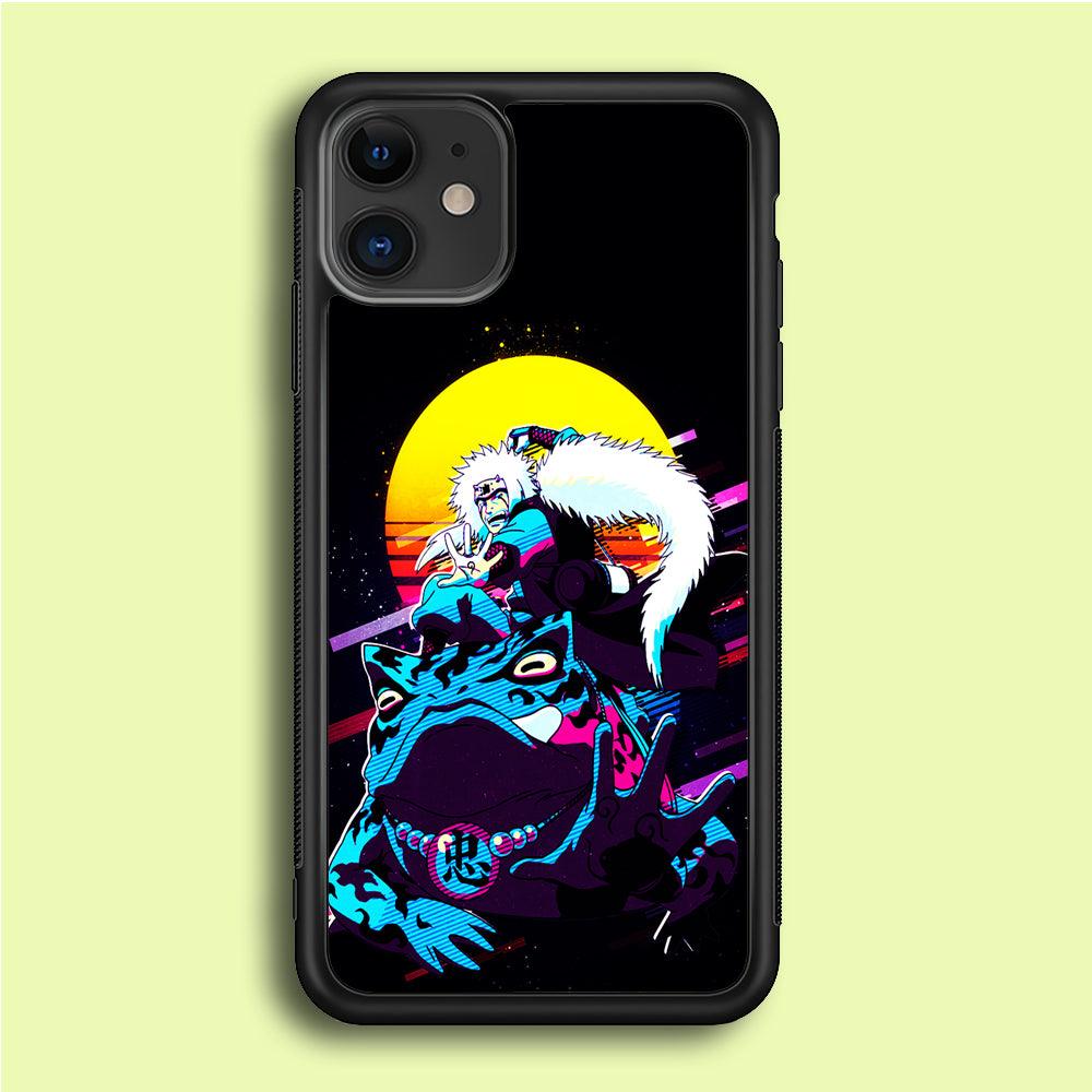 Jiraiya Sitting on Gamabunta iPhone 12 Mini Case-Rubber / Black (2D Case)-Xtracase