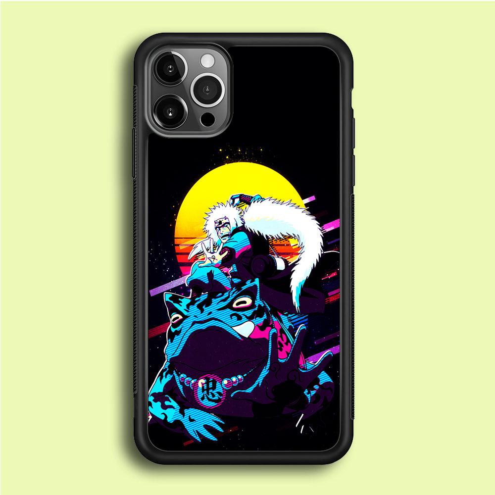 Jiraiya Sitting on Gamabunta iPhone 12 Pro Max Case-Rubber / Black (2D Case)-Xtracase