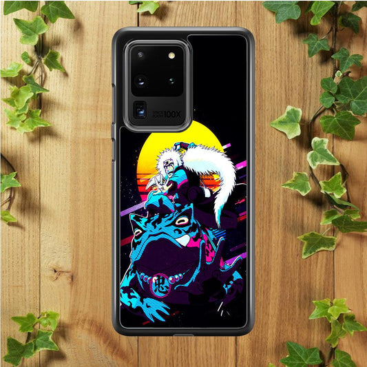 Jiraiya Sitting on Gamabunta Samsung Galaxy S20 Ultra Case-Rubber / Black (2D Case)-Xtracase