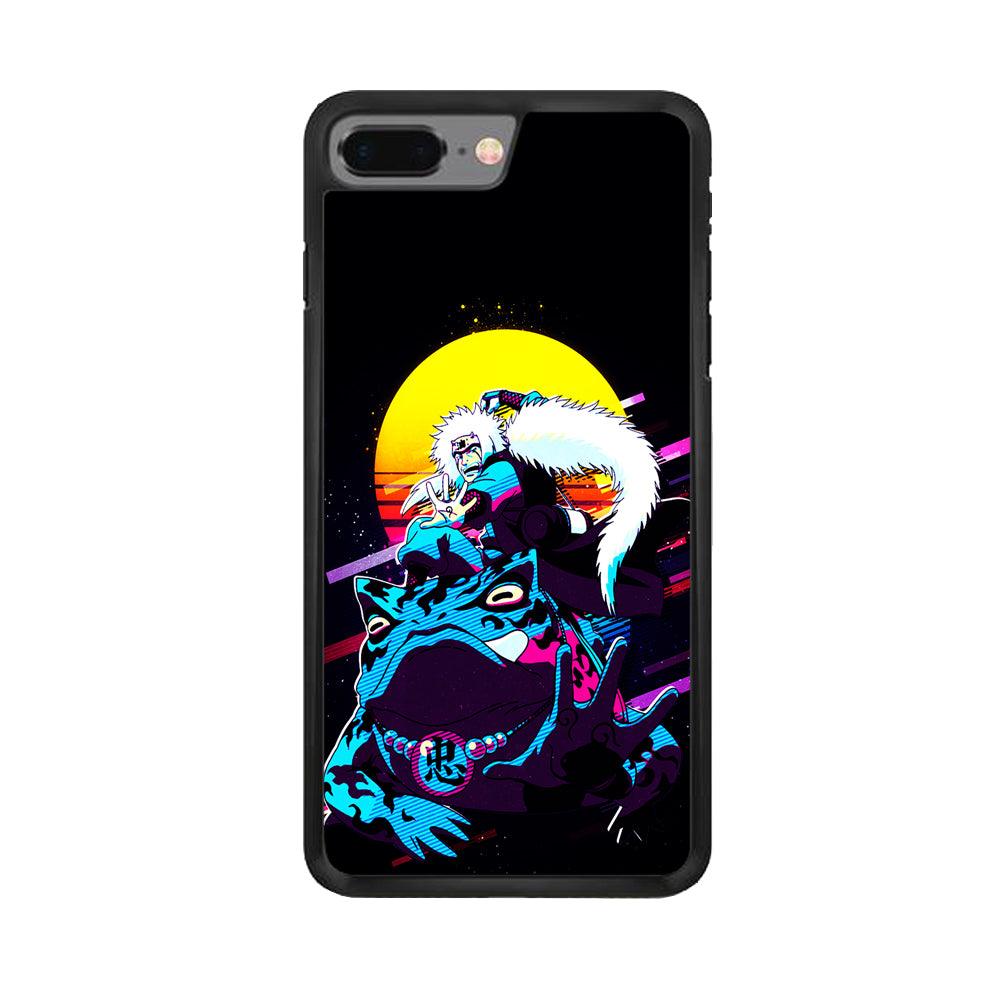 Jiraiya Sitting on Gamabunta iPhone 7 Plus Case-Rubber / Black (2D Case)-Xtracase