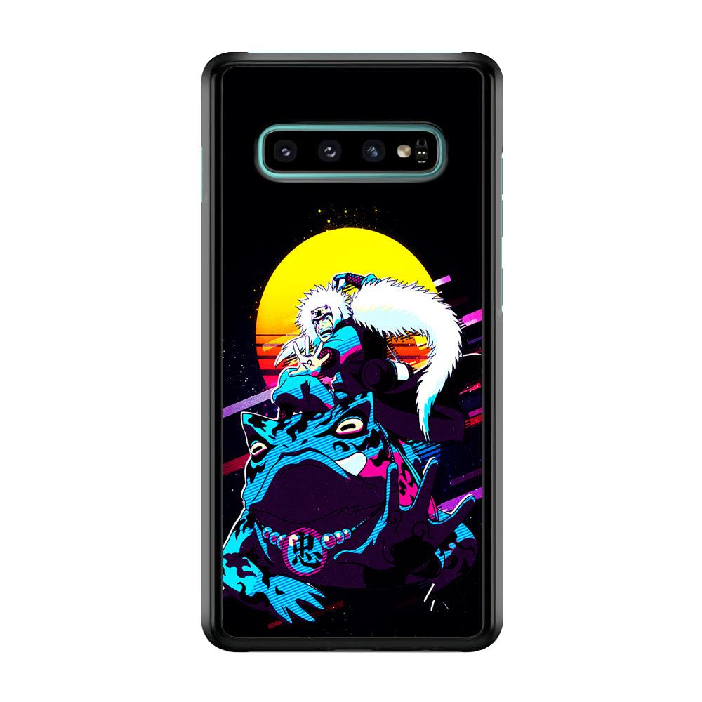 Jiraiya Sitting on Gamabunta Samsung Galaxy S10 Case-Rubber / Black (2D Case)-Xtracase