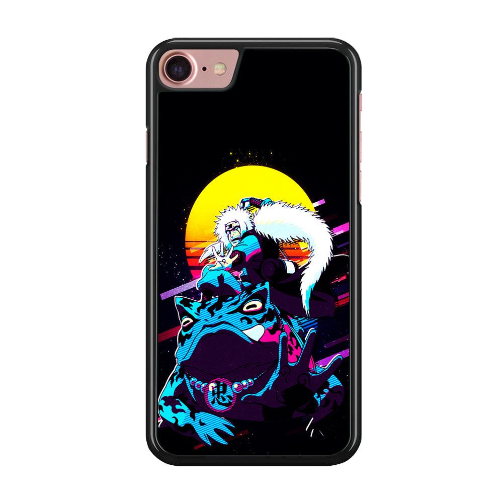 Jiraiya Sitting on Gamabunta iPhone SE 2020 Case-Rubber / Black (2D Case)-Xtracase