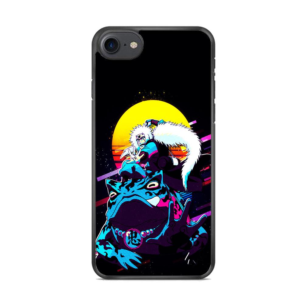 Jiraiya Sitting on Gamabunta iPhone 8 Case-Rubber / Black (2D Case)-Xtracase