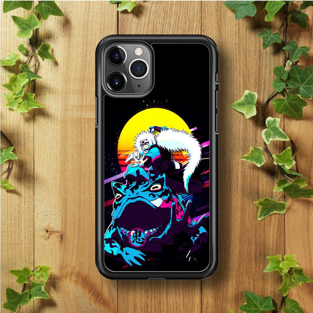 Jiraiya Sitting on Gamabunta iPhone 11 Pro Case-Rubber / Black (2D Case)-Xtracase