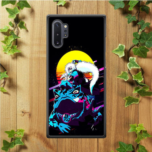 Jiraiya Sitting on Gamabunta Samsung Galaxy Note 10 Plus Case-Rubber / White (2D Case)-Xtracase