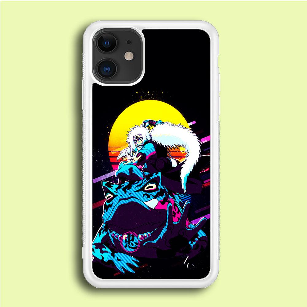 Jiraiya Sitting on Gamabunta iPhone 12 Mini Case-Rubber / White (2D Case)-Xtracase