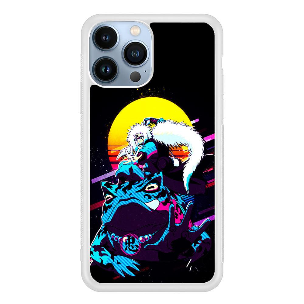 Jiraiya Sitting on Gamabunta iPhone 13 Pro Case-Rubber / White (2D Case)-Xtracase
