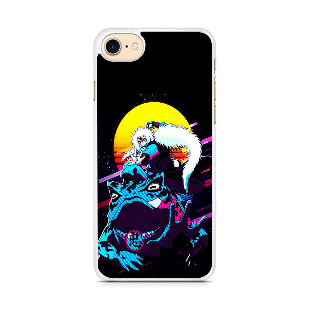Jiraiya Sitting on Gamabunta iPhone 7 Case-Rubber / White (2D Case)-Xtracase