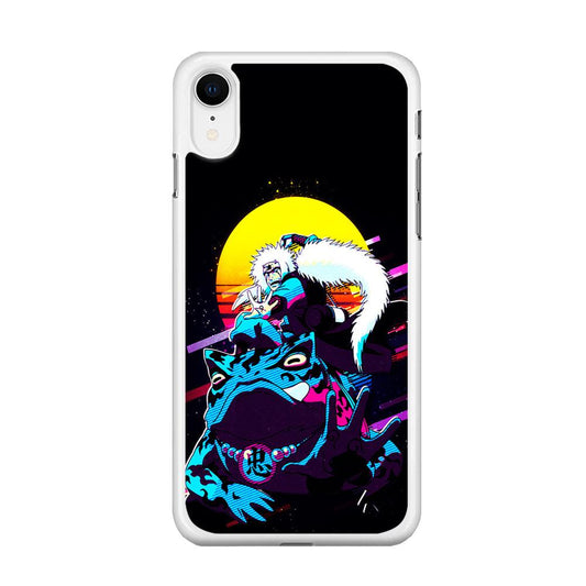 Jiraiya Sitting on Gamabunta iPhone XR Case-Rubber / White (2D Case)-Xtracase