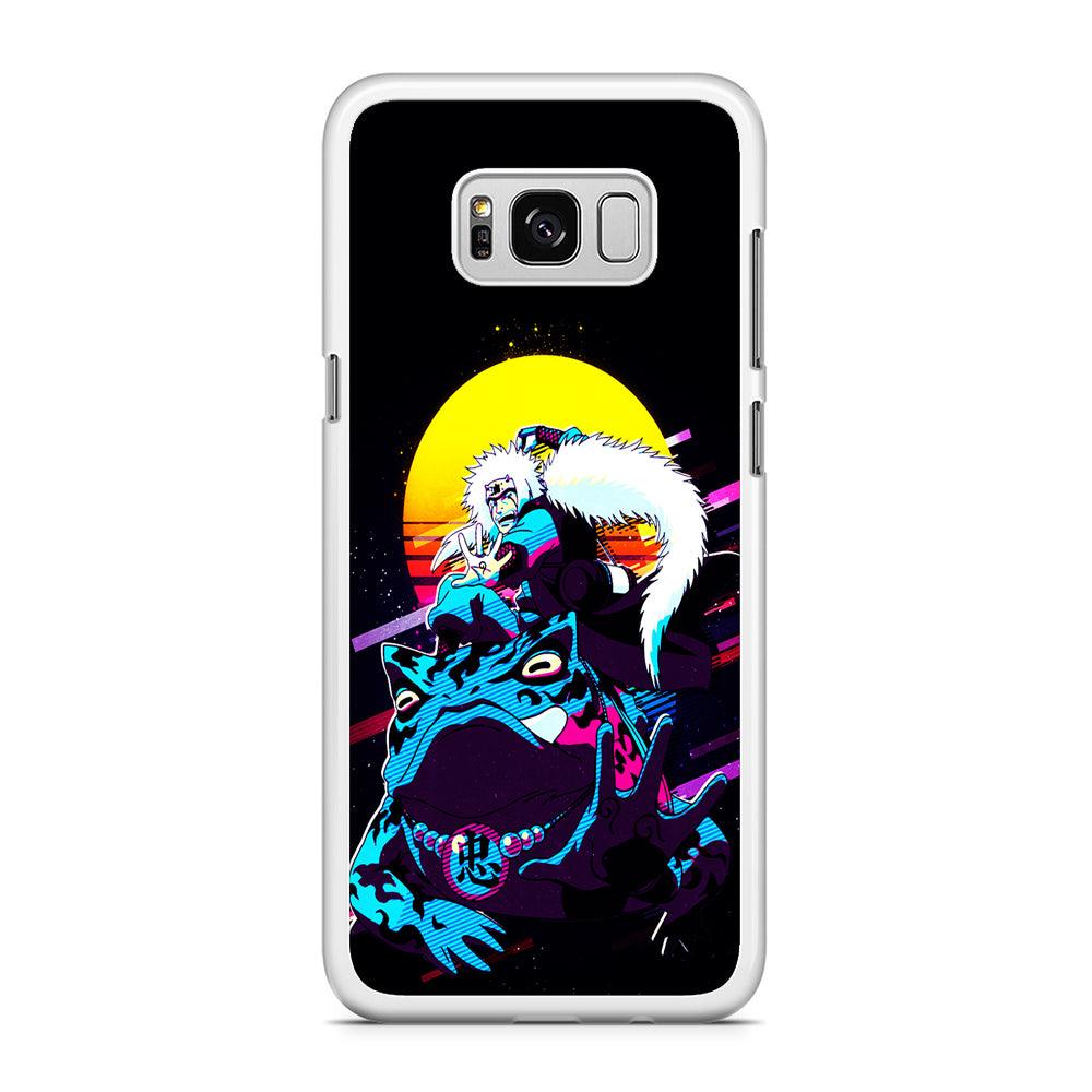 Jiraiya Sitting on Gamabunta Samsung Galaxy S8 Case-Rubber / White (2D Case)-Xtracase