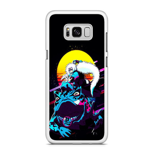 Jiraiya Sitting on Gamabunta Samsung Galaxy S8 Case-Rubber / White (2D Case)-Xtracase