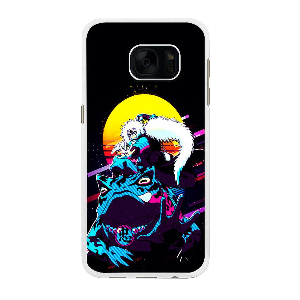 Jiraiya Sitting on Gamabunta Samsung Galaxy S7 Edge Case-Rubber / White (2D Case)-Xtracase