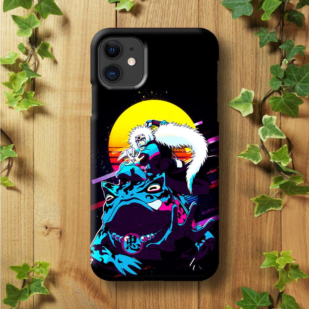 Jiraiya Sitting on Gamabunta iPhone 11 Case-Plastic / Full Wrap (3D Case)-Xtracase