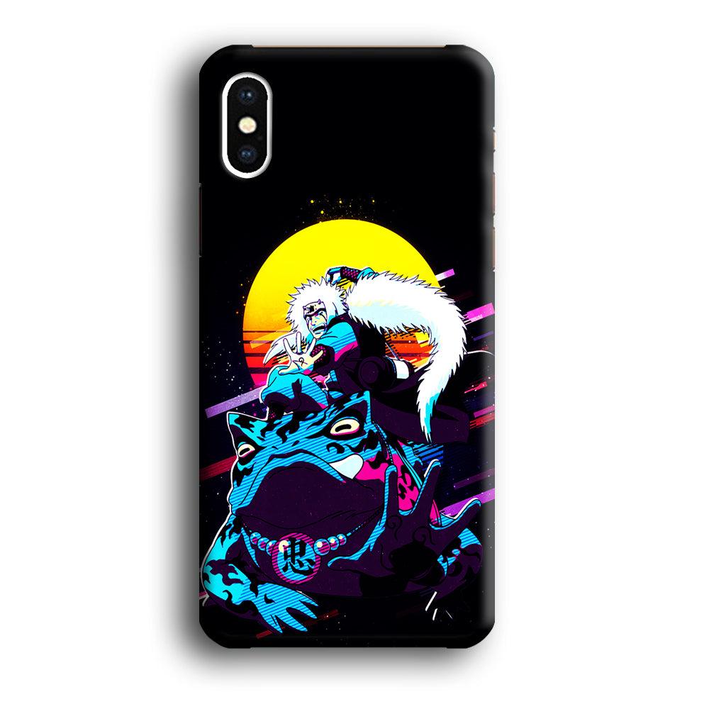 Jiraiya Sitting on Gamabunta iPhone Xs Case-Plastic / Full Wrap (3D Case)-Xtracase