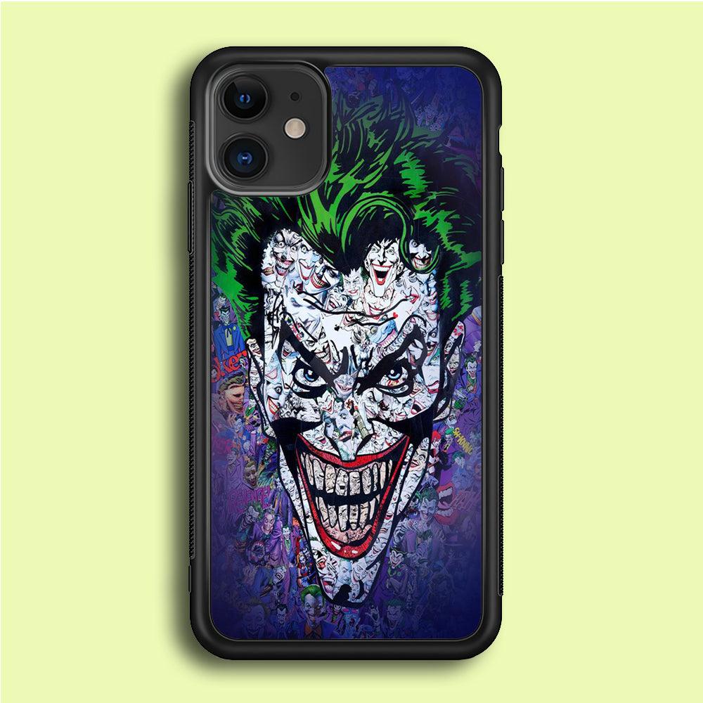 Joker Art iPhone 12 Case-Rubber / Black (2D Case)-Xtracase