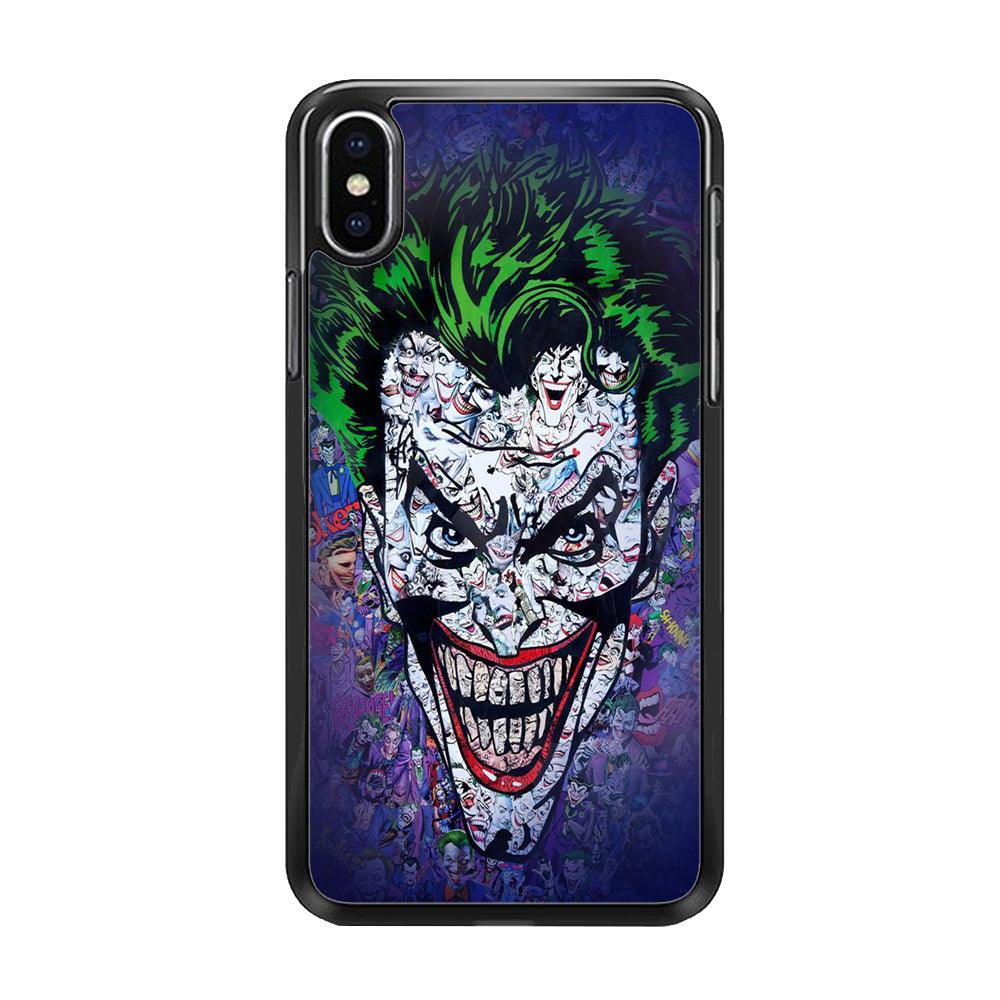 Joker Art iPhone Xs Case-Rubber / Black (2D Case)-Xtracase