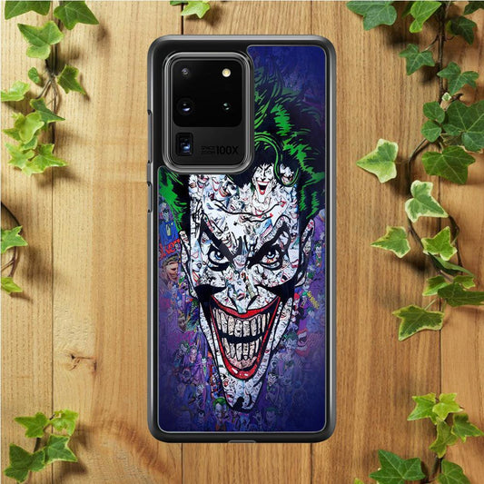 Joker Art Samsung Galaxy S20 Ultra Case-Rubber / White (2D Case)-Xtracase
