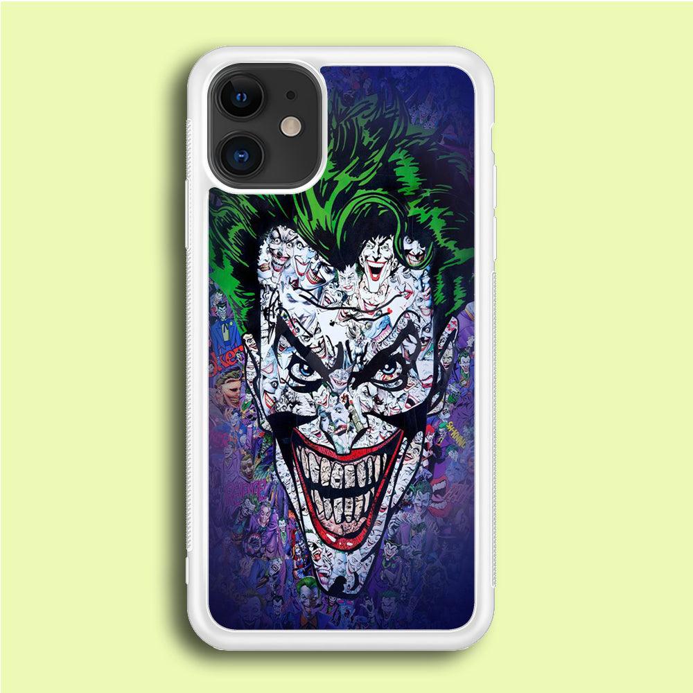 Joker Art iPhone 12 Case-Rubber / White (2D Case)-Xtracase