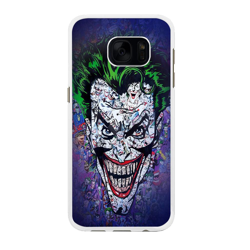 Joker Art Samsung Galaxy S7 Case-Rubber / White (2D Case)-Xtracase