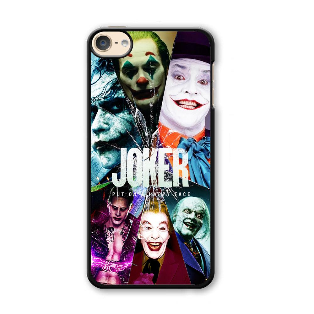 Joker Happy Face iPod Touch 6 Case-Plastic / Black (2D Case)-Xtracase
