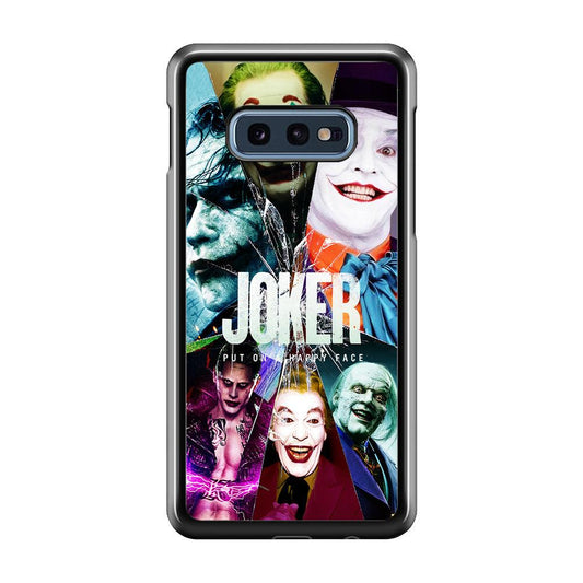 Joker Happy Face Samsung Galaxy S10E Case-Plastic / Full Wrap (3D Case)-Xtracase