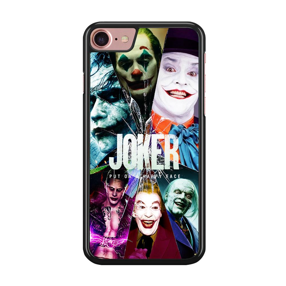 Joker Happy Face iPhone SE 2020 Case-Rubber / Black (2D Case)-Xtracase