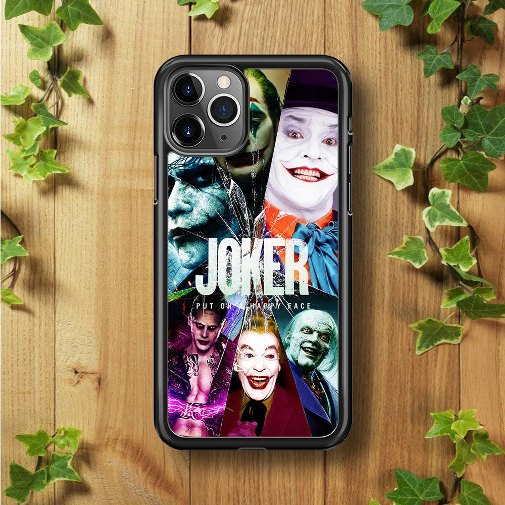 Joker Happy Face iPhone 11 Pro Case-Rubber / Black (2D Case)-Xtracase