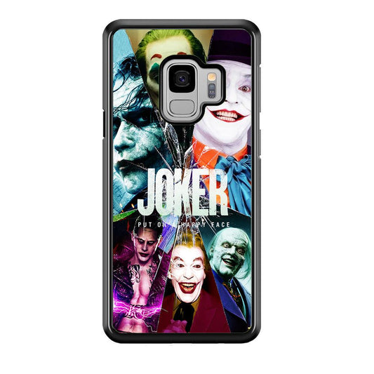 Joker Happy Face Samsung Galaxy S9 Case-Rubber / Black (2D Case)-Xtracase