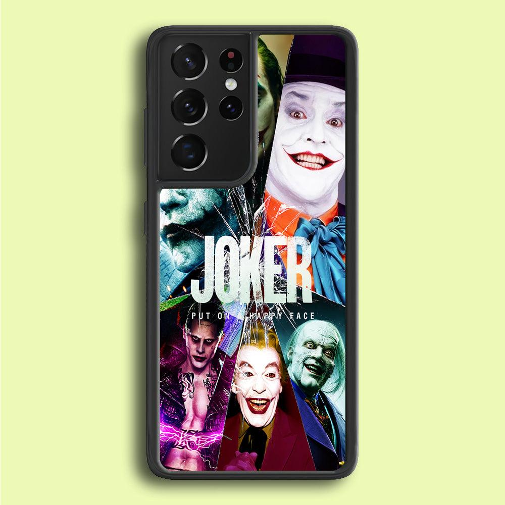 Joker Happy Face Samsung Galaxy S25 Ultra Case-Plastic / Full Wrap (3D Case)-Xtracase