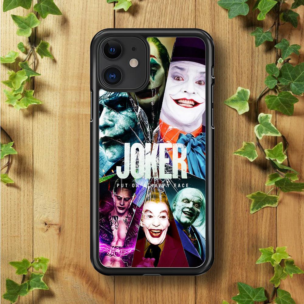 Joker Happy Face iPhone 11 Case-Rubber / Black (2D Case)-Xtracase