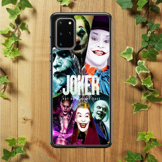 Joker Happy Face Samsung Galaxy S20 Plus Case-Rubber / Black (2D Case)-Xtracase