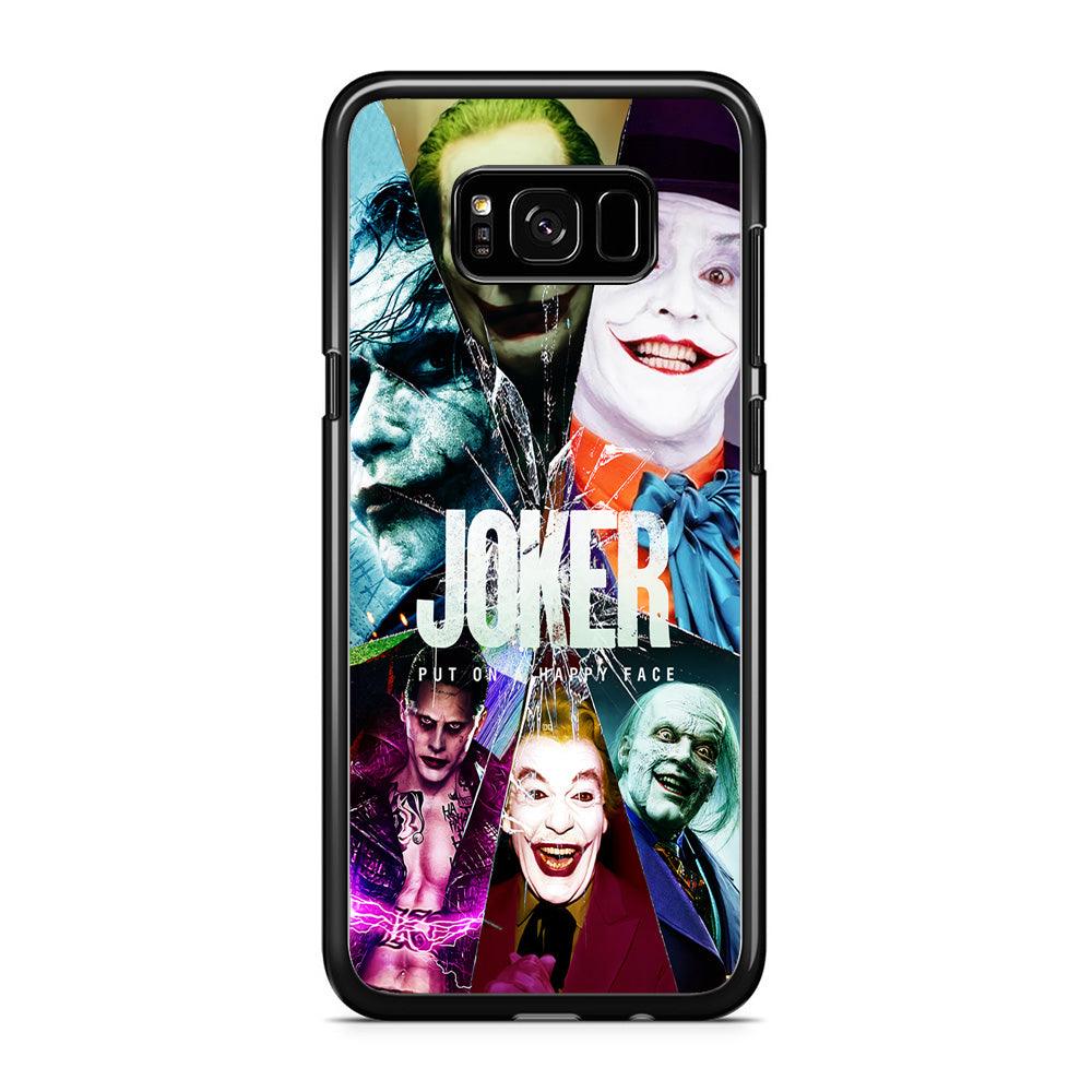 Joker Happy Face Samsung Galaxy S8 Case-Rubber / Black (2D Case)-Xtracase