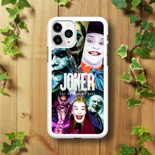 Joker Happy Face iPhone 11 Pro Max Case-Rubber / White (2D Case)-Xtracase