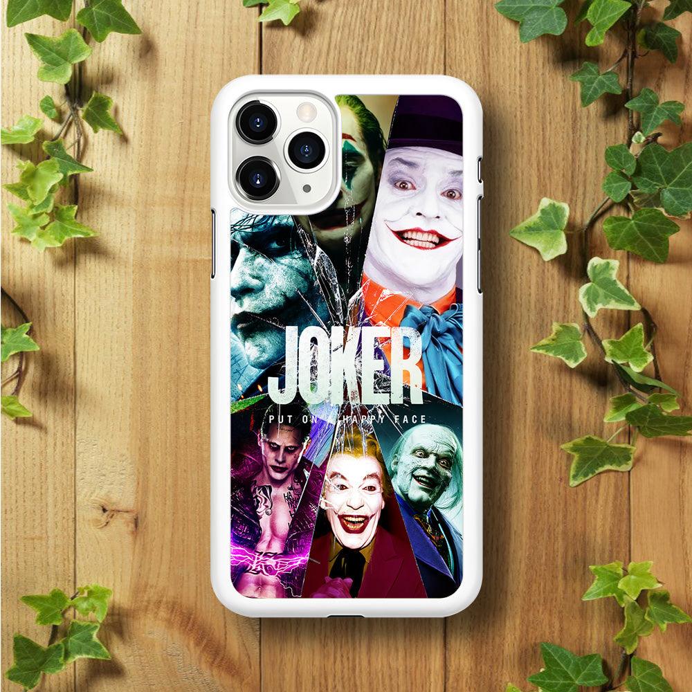 Joker Happy Face iPhone 11 Pro Case-Rubber / White (2D Case)-Xtracase