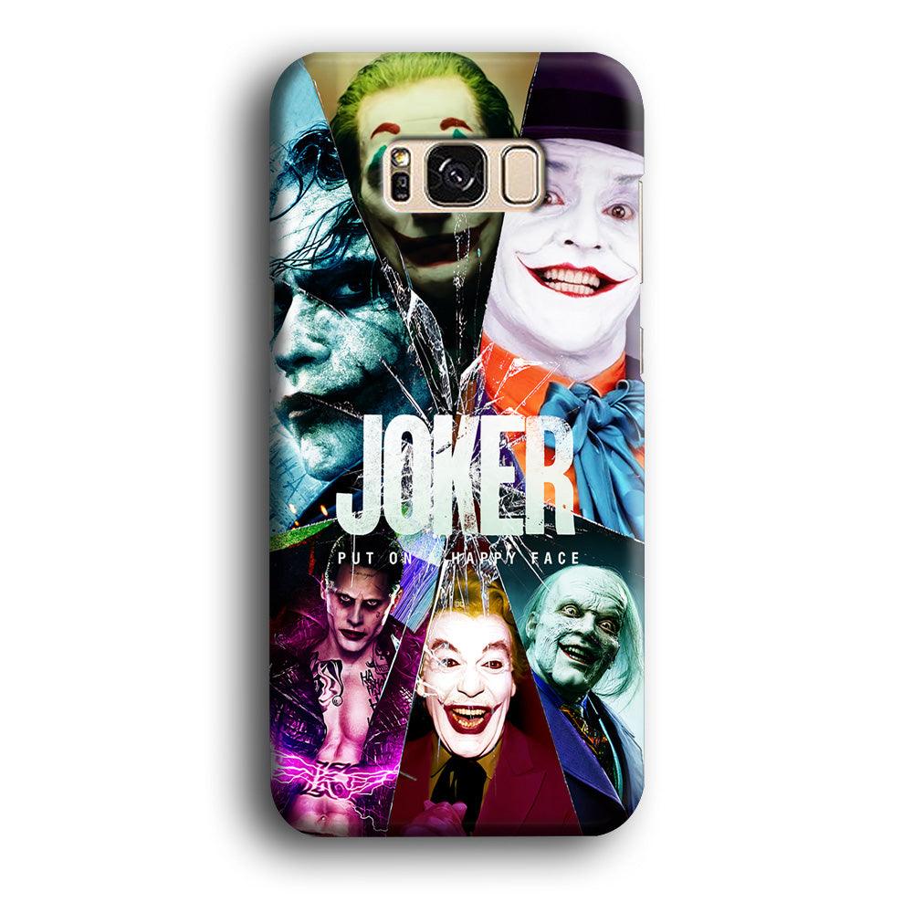 Joker Happy Face Samsung Galaxy S8 Case-Plastic / Full Wrap (3D Case)-Xtracase