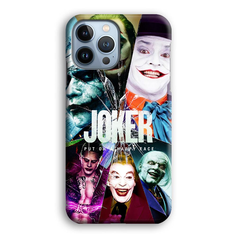Joker Happy Face iPhone 13 Pro Case-Plastic / Full Wrap (3D Case)-Xtracase