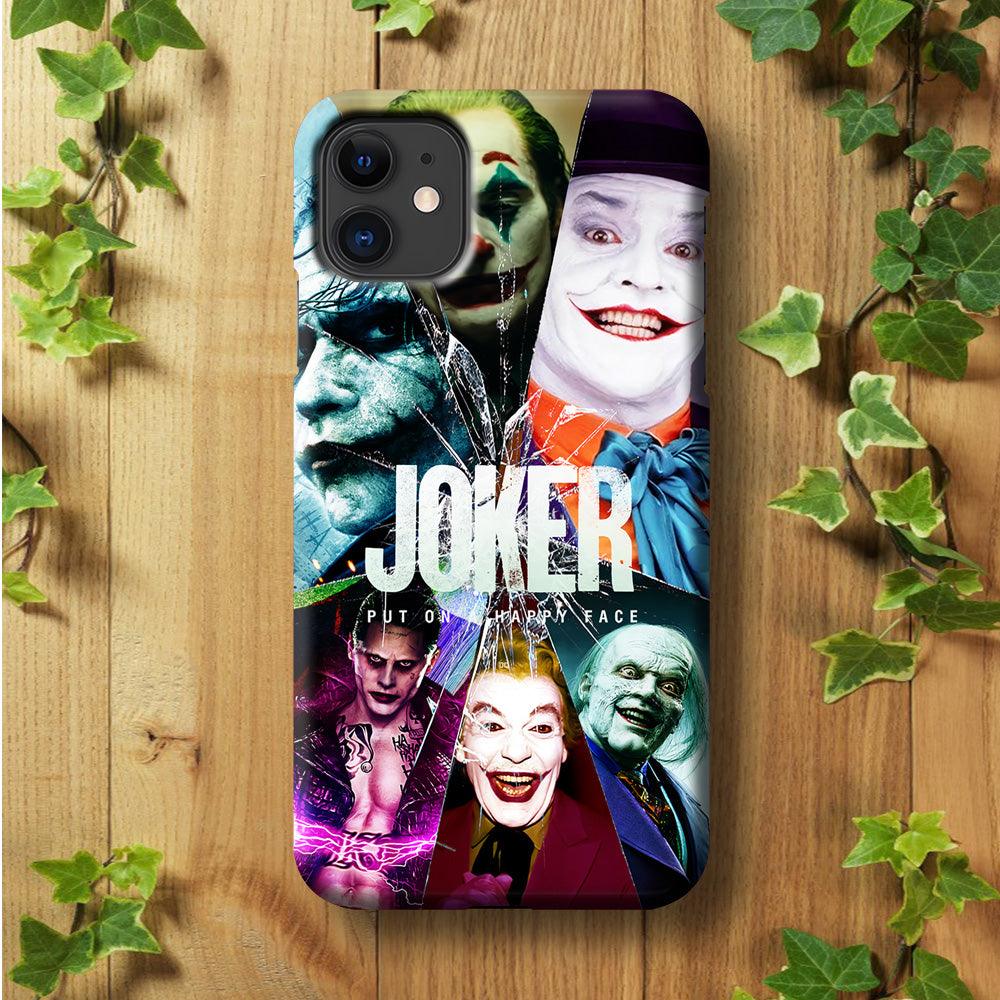 Joker Happy Face iPhone 11 Case-Plastic / Full Wrap (3D Case)-Xtracase