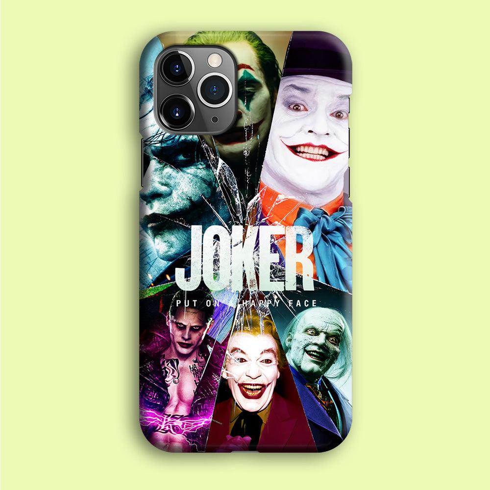Joker Happy Face iPhone 12 Pro Case-Plastic / Full Wrap (3D Case)-Xtracase