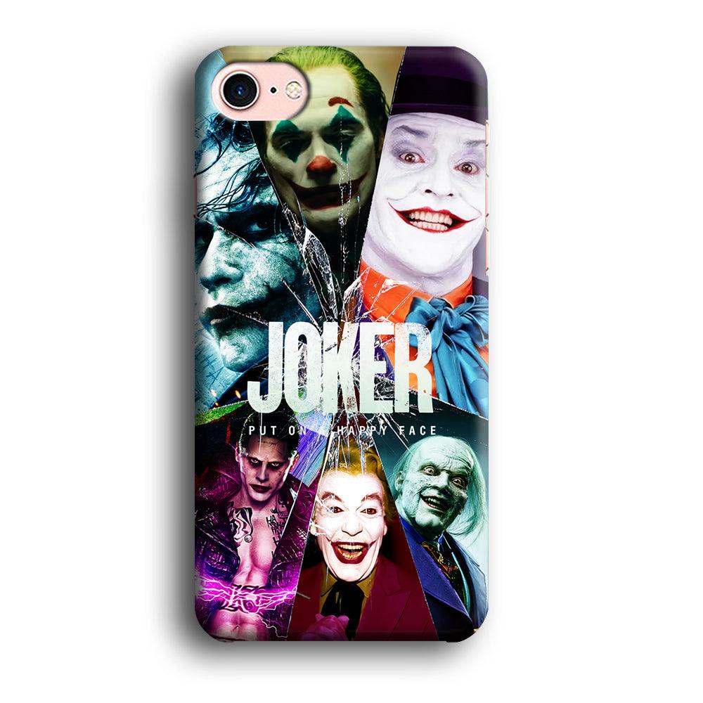 Joker Happy Face iPhone SE 2020 Case-Plastic / Full Wrap (3D Case)-Xtracase