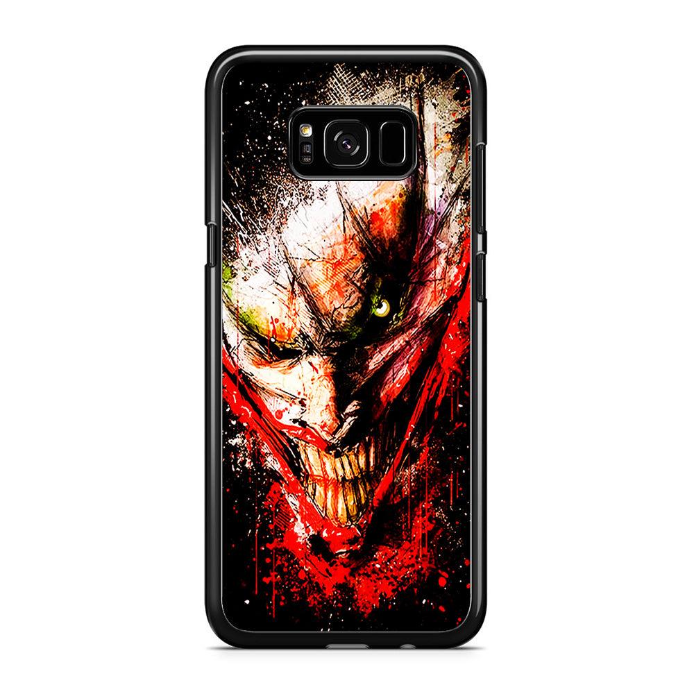 Joker Smile Abstract Samsung Galaxy S8 Case-Rubber / Black (2D Case)-Xtracase