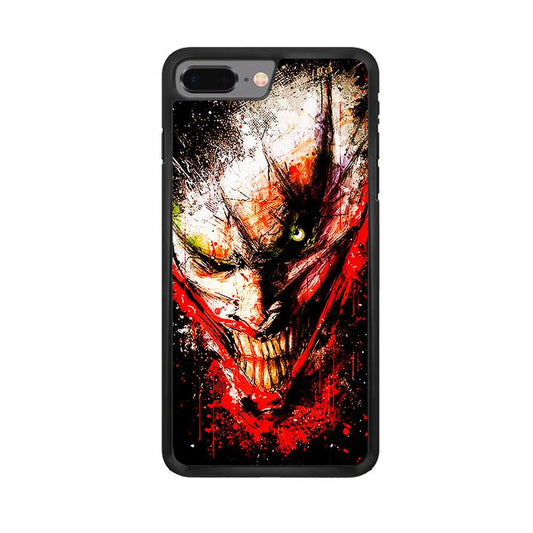 Joker Smile Abstract iPhone 8 Plus Case-Rubber / Black (2D Case)-Xtracase