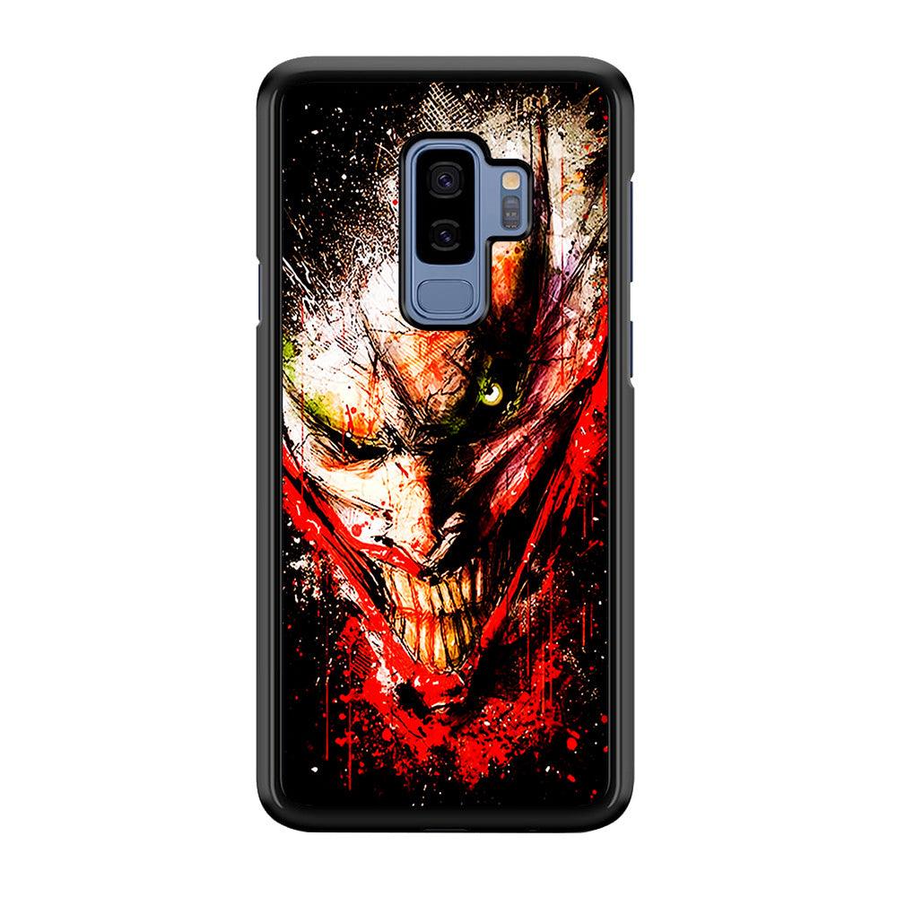 Joker Smile Abstract Samsung Galaxy S9 Plus Case-Rubber / Black (2D Case)-Xtracase